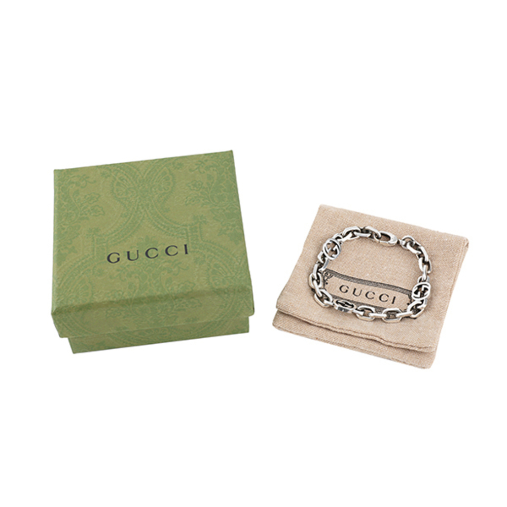 Gucci G Silver Interlocking Bracelet - image 7